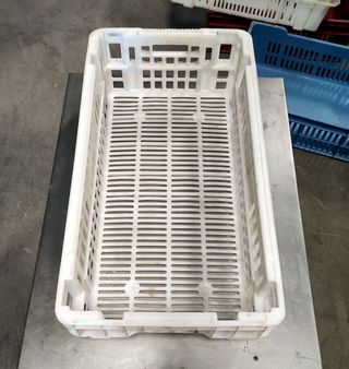 Cajas de Plástico con Rejilla Blancas 70x38x18,5cm