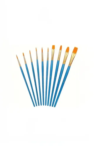 Set 10 pennelli pittura setole morbide
