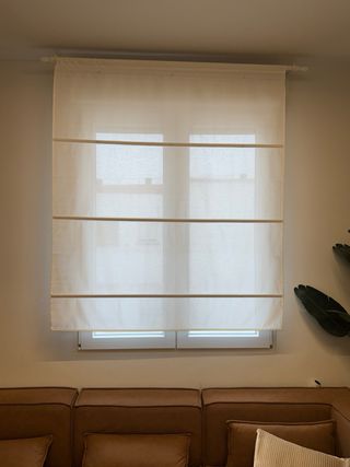 Estor blanco con barra incluida