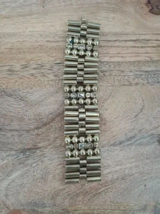 Pulsera Bimba y Lola Dorada con Piedras. 18 cm.