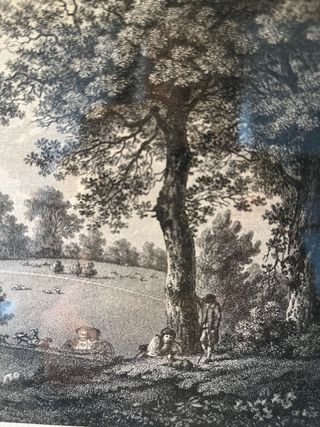 Serigrafia paesaggio con cornice