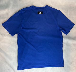 Camiseta Adidas Azul Talla M - Logo Grande Pecho -