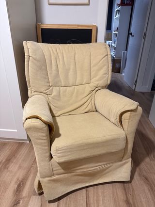 Sillón desenfundable tela beige