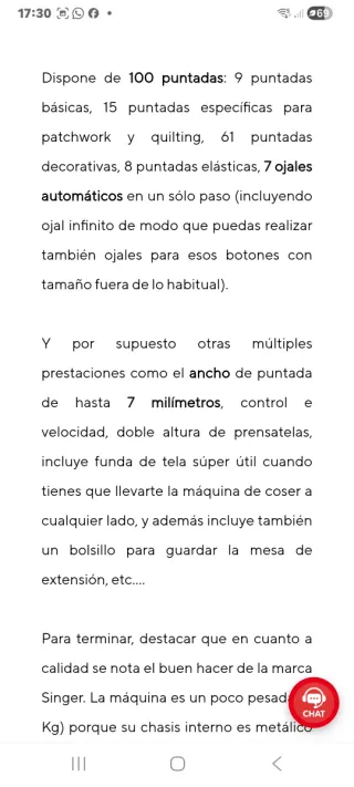 Máquina de coser Singer Patchwork