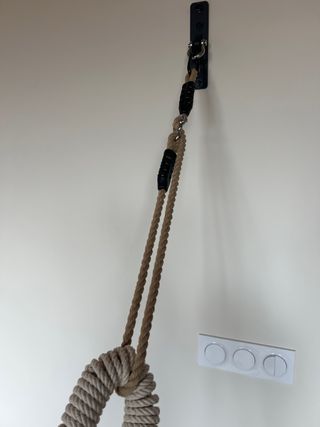 Hamaca de tela verde para una persona