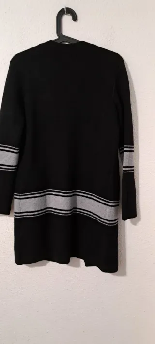 Cárdigan Morgan Negro y Gris Rayas