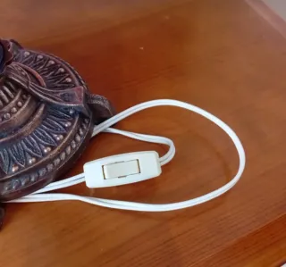 Candeeiro Vintage Cerâmica Flores