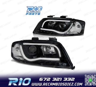 FAROS LED AUDI A6 01-04 LUZ DIURNA NEGRO