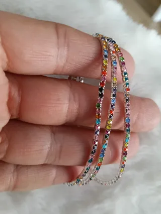 3 Pulseras Brillantes Multicolor