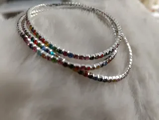 3 Pulseras Brillantes Multicolor