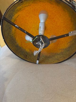 Plafón de cristal y metal