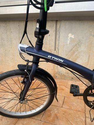 Bicicleta plegable Btwin blu