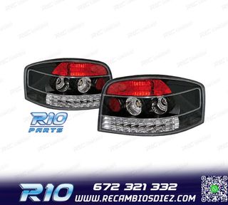PILOTOS AUDI A3 8P 03-08 LED FONDO NEGRO