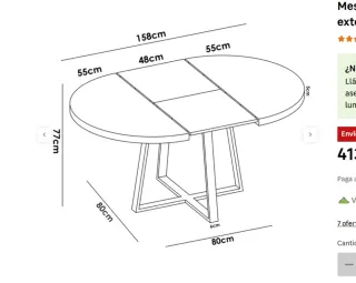 Tavolo da pranzo estensibile in legno massello seminuovo