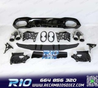 DIFUSOR MERCEDES CLASE A V177 AMG 18- SEDAN LOOK A45 + COLAS