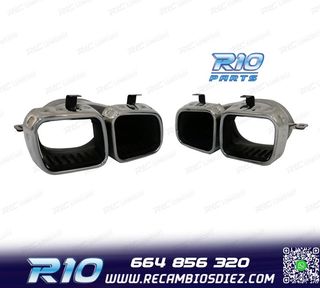 COLAS DE ESCAPE MERCEDES GLE W167 19- LOOK AMG GLE63 CROMO