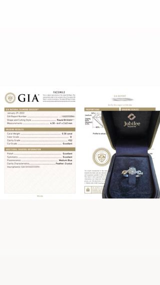 Anillo Jubilee Diamante 0.30ct D VS2
