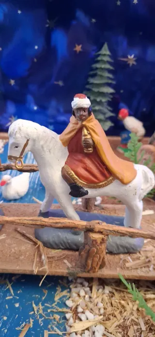 Belén Reyes Magos Barro Terracota Años 50