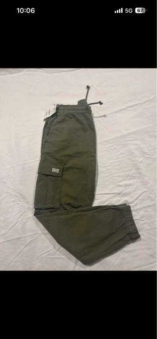 Pantalón Cargo Zara Verde Oliva