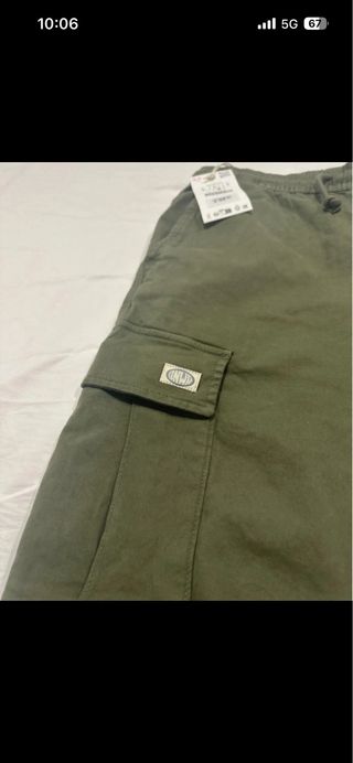 Pantalón Cargo Zara Verde Oliva