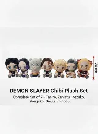 Set completo di peluche di Demon slayer