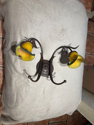 Aplique de pared doble flor cristal