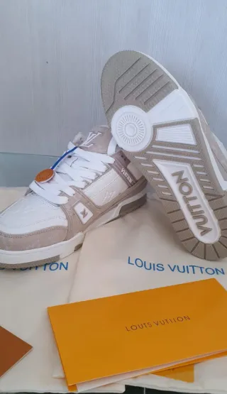 Scarpe Louis Vuitton Beige/Bianche Tg 43