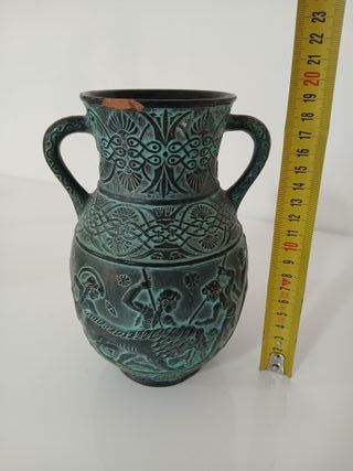 Vaso Anfora Terracotta Greco Stile Rilievo
