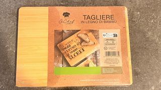 Tagliere in bambù con scritta