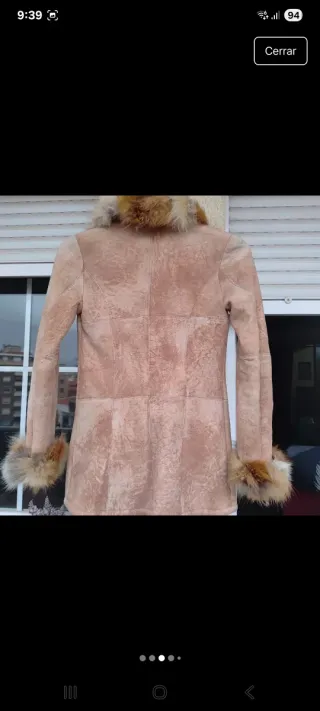 Chaqueta Piel Conejo tono Rosado Talla XS