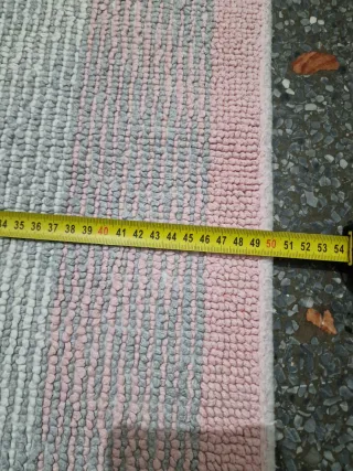 Tappeto bagno cm 40x110 rosa e grigio