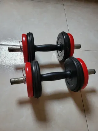 Mancuernas 2kg extensibles con discos