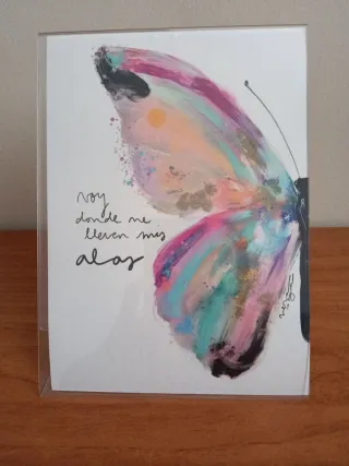 Cuadro mariposa acuarela