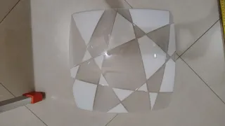 Plafoniera soffitto vetro satinato