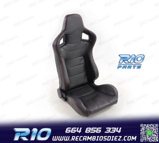 ASIENTO DEPORTIVO CARBONO SEMI BAQUET LOOK RS NEGRO