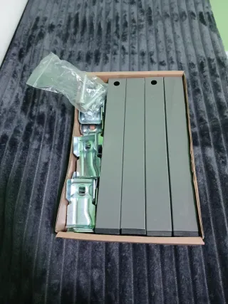 Patas de cama 25cm metal gris