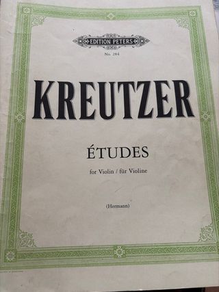 Kreutzer Études para Violín - Ed. Peters