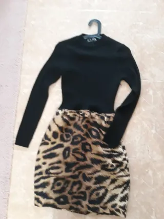 Vestido Laurel Negro Animal Print