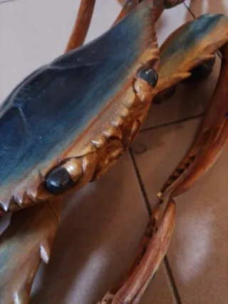 Granchio decorativo in legno