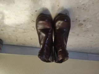 Botines de cuero con cuña