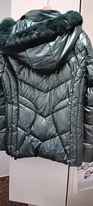Chaqueta verde metalizada Candance Talla M