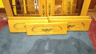 5 tapas de cajón de roble con tirador