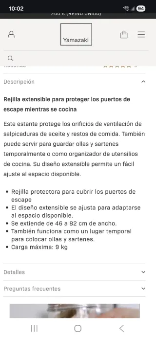 Estantería organizadora cocina negra