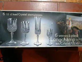 6 Copas de champán Cristal d'Arques