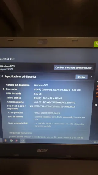 Oferta de combo de Laptop Acer+4.1 Teatro en casa