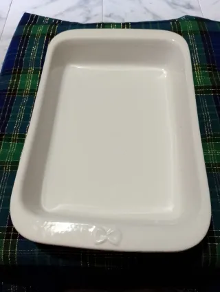 Pirofila Barilla in porcellana bianca