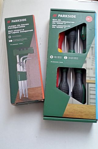 Juego llaves hexagonales + destornilladores Parksi