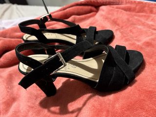 Tacones Mary Paz Terciopelo Negro Talla 36