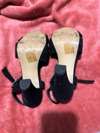 Tacones Mary Paz Terciopelo Negro Talla 36