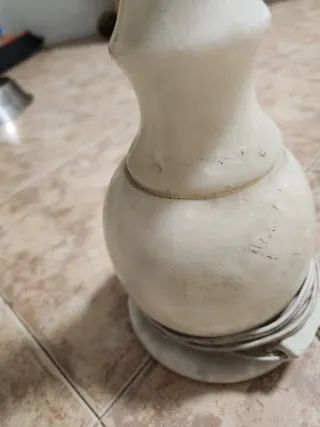 Pie de lámpara de alabastro